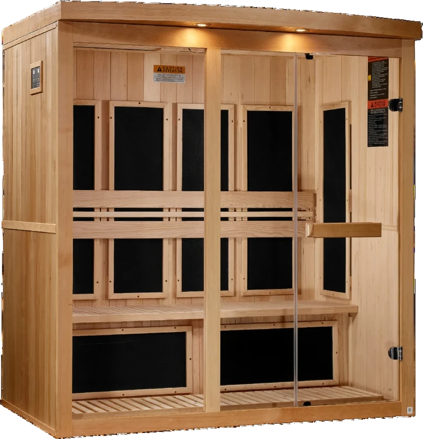 Arlington infrared sauna in natural hemlock