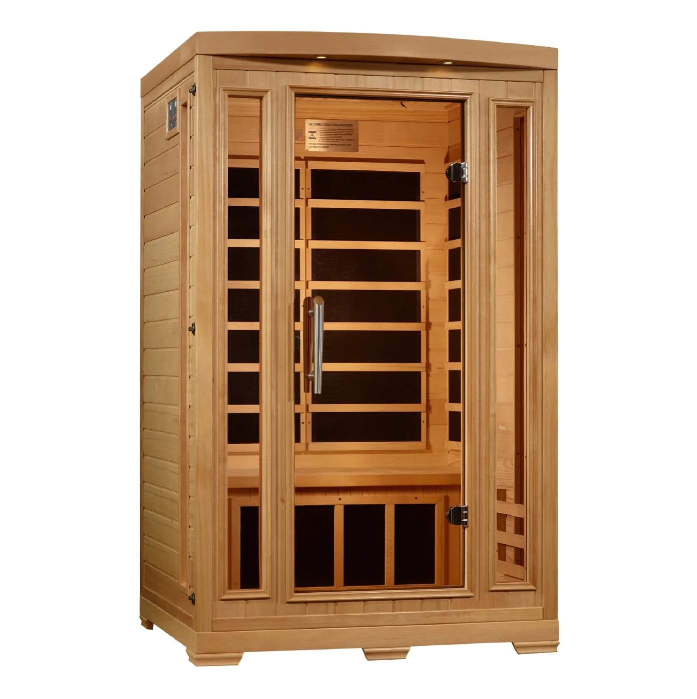 Laredo infrared sauna in natural hemlock
