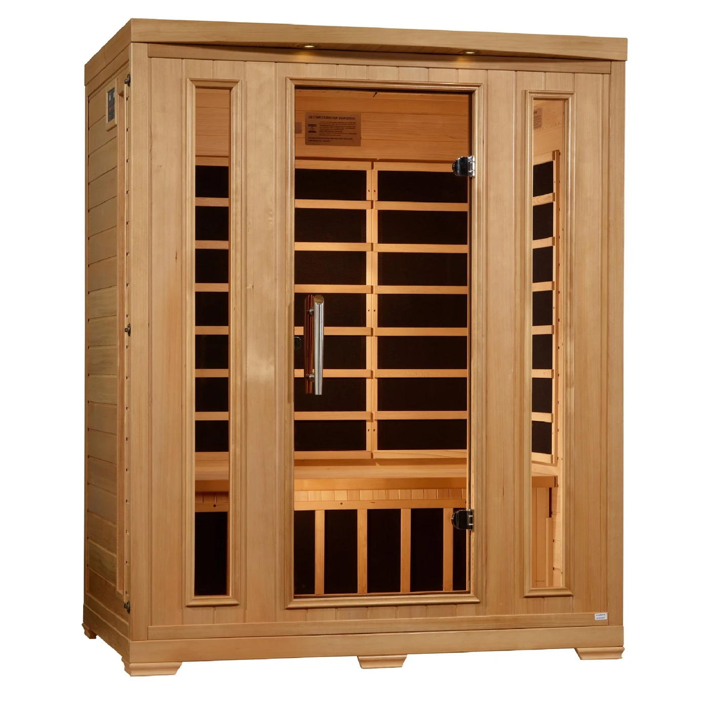 Galveston infrared sauna in natural hemlock