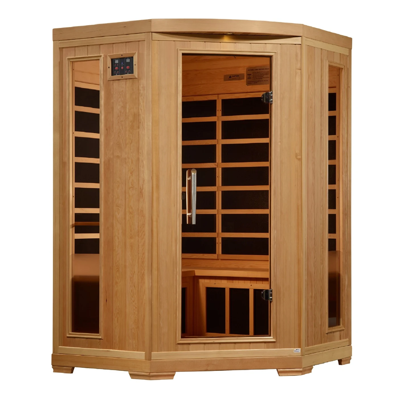 Odessa infrared sauna in natural hemlock